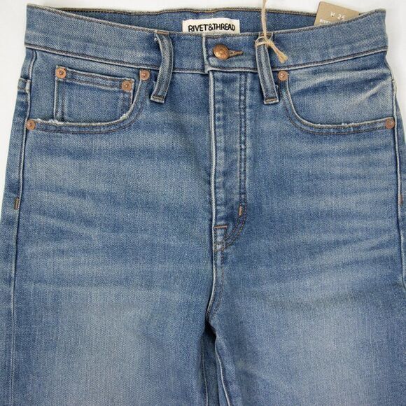 Madewell‎ made in USA Rivet & Thread Cali Demi-Boot Jeans in Shetland Wash - Picture 4 of 16